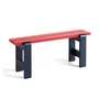 HAY - Weekday Duo Bench, L 111 cm, steel blue / wine red
