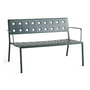 Hay - Balcony Lounge bench with armrests, L 121.5 cm, dark forest