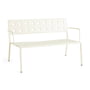 Hay - Balcony Lounge bench with armrests, L 121.5 cm, chalk beige