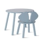 Nofred - Mouse Toddler Set (chair and table), birch light blue lacquered