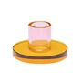 Hübsch Interior - Astra candlestick small, pink / orange
