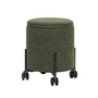 Hübsch Interior - Contain Pouf with wheels small Ø 42 x 46 cm, green