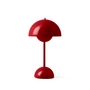 & Tradition - Flowerpot Battery table lamp VP9 with magnetic charging cable, glossy, vermilion