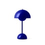 & Tradition - Flowerpot Battery table lamp VP9 with magnetic charging cable, glossy, cobalt blue