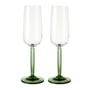 Kähler Design - Hammershøi Champagne glass, 240 ml (set of 2), green