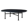Gubi - Carmel Outdoor lounge table 87.5 x 70 cm, black semi matt / midnight black