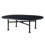 Gubi - Carmel Outdoor lounge table 87.5 x 70 cm, black semi matt / midnight black