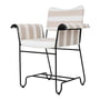 Gubi - Tropique Outdoor Dining Chair, classic black / Leslie Stripe Limonta (40)