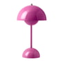 & Tradition - Flowerpot Battery table lamp VP9 with magnetic charging cable, glossy, tangy pink