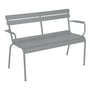 Fermob - Luxembourg Garden bench with armrest 2-seater, lapillary gray