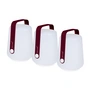 Fermob - Balad Rechargeable LED light H 12 cm, black cherry (set of 3)