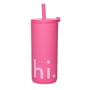 Design Letters - Hi Travel drinking straw cup, 0.5 l, cherry pink