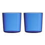 Design Letters - Kids Eco Drinking glass, blue (set of 2)