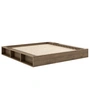 Karup Design - Ziggy bedstead with slatted frame and storage, 180 x 200 cm, pine carob brown lacquered