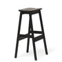 Form & Refine - Angle Bar stool, H 75 cm, beech black stained