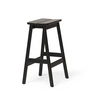 Form & Refine - Angle Bar stool H 65 cm, black stained beech