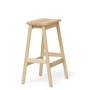 Form & Refine - Angle Bar stool H 65 cm, white oiled beech
