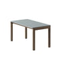 Muuto - Couple Coffee table, 84 x 40 cm, 1 Wavy, oak dark oiled / pale blue