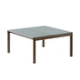 Muuto - Couple Coffee table, 84 x 80 cm, 1 Plain 1 Wavy, oak dark oiled / pale blue