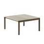 Muuto - Couple Coffee table, 84 x 80 cm, 1 Plain 1 Wavy, dark oiled oak / sand