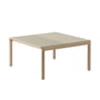 Muuto - Couple Coffee table, 84 x 80 cm, 1 Plain 1 Wavy, oak / sand