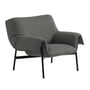 Muuto - Wrap Lounge chair, dark gray, Sabi 151, black frame
