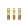Meraki - Thapsus hooks, matte brass finish (set of 3)