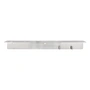 Meraki - Shelf with bottle holder and hook bar, brushed silver finish