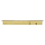 Meraki - Shelf with bottle holder and hook bar, matte brass finish