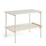 Hay - Rebar Side table rectangular two levels, marble beige / alabaster