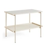 HAY - Rebar Side table rectangular two levels, marble beige / alabaster