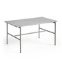 HAY - Rebar Side table rectangular, marble gray / fossil gray