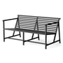 NINE - 19 Outdoors Lounge Garden bench 145 x 70 cm, black (RAL 9011)