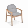 Emu - Twins garden armchair with seat cushion, teak / light gray