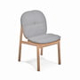 Emu - Twins Garden chair with seat cushion, teak / light gray