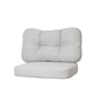 Cane-Line - Ocean Lounge chair cushion set, large, white gray (2 pcs.)