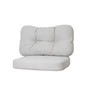 Cane-Line - Ocean Lounge chair cushion set, large, white gray (2 pcs.)