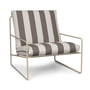 ferm Living - Desert Stripe Outdoor armchair, cashmere / chocolate