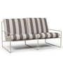 ferm Living - Desert Stripe Outdoor 2 seater sofa - Cashmere / chocolate