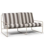 Ferm Living - Desert Stripe Outdoor 2-seater sofa - Cashmere / chocolate