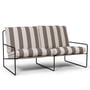 ferm Living - Desert Stripe Outdoor 2 seater sofa - Black / chocolate