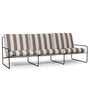 ferm Living - Desert Stripe Outdoor 3 seater sofa, black / chocolate