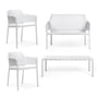 Nardi - Rio Alu extension table 140 + Net bench + 2x Net armchair, white