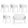 Nardi - Net bench + 4x Net armchair, white