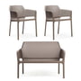 Nardi - Net bench + 2x Net armchair, tortora