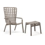 Nardi - Folio adjustable outdoor chair + Poggio stool, tortora