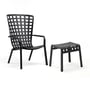 Nardi - Folio adjustable outdoor armchair + Poggio stool, anthracite