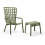 Nardi - Folio adjustable outdoor chair + Poggio stool, agave
