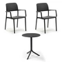 Nardi - Bora armchair (2x) + Step table, anthracite