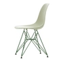 Vitra - Eames Plastic Side Chair DSR RE, pebble / Eames Sea Foam Green (basic dark plastic glides)